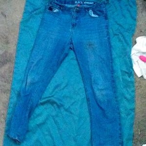 Boys straight cut blue jeans size 16
